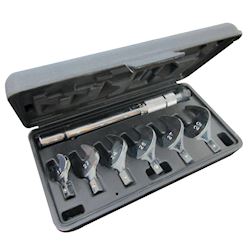 Mastercool momentsteeksleutel kit 6-delig:17, 22, 24, 26, 27 en 29mm steeksleuteladapters in koffer