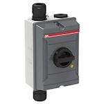 ABB ATEX werkschakelaar 4-polig 25A IP65 9kW 400V aluminium behuizing inclusief wartels