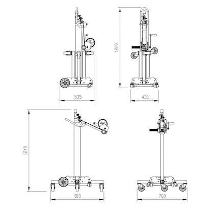 KSF AL330 montagelift XS hefvermogen max. 110kg/3,3m